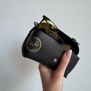 Ray-Ban Gold Lens Sunglasses with Black Case